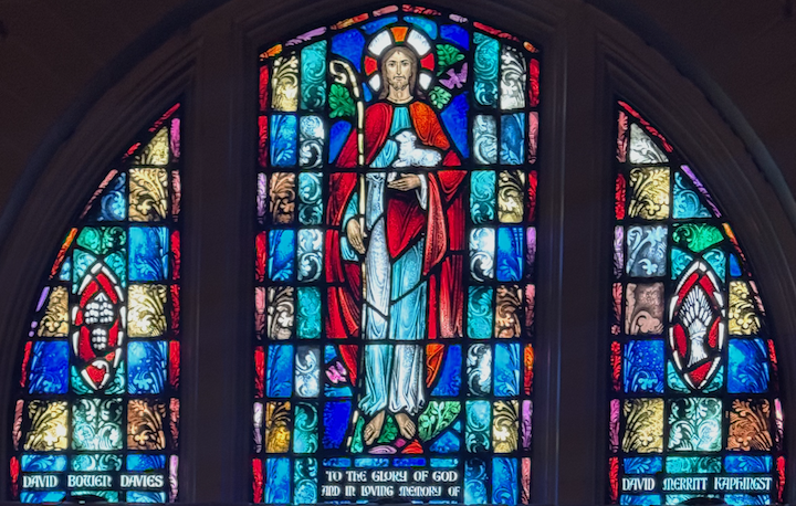 The Good Shepherd stained-glass window